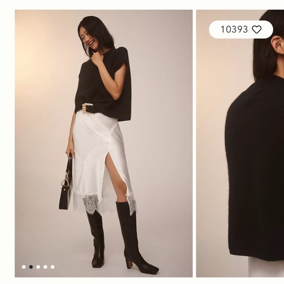 Anthropologie The Enza Cashmere Poncho Sweater Vest - Picture 2 of 6